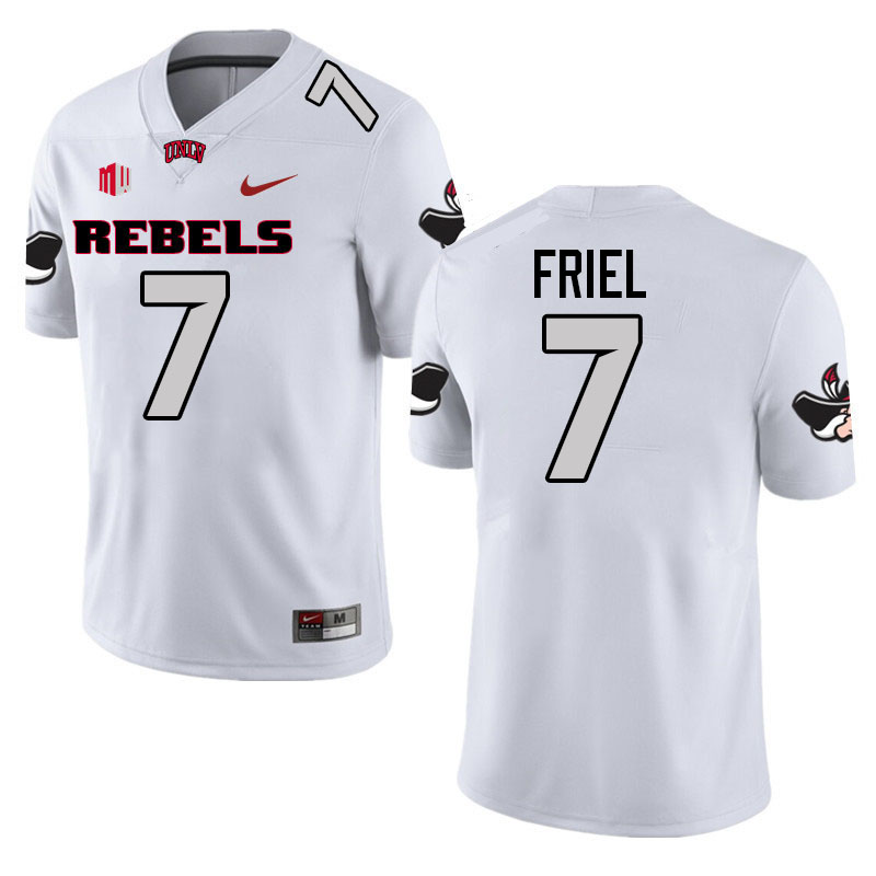 #7 Cameron Friel UNLV Rebels College Football Jerseys-Retro White #7 Cameron Friel UNLV Rebels College Football Jerseys-Retro White